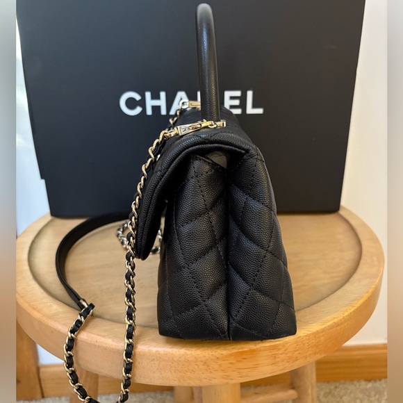 Chanel Small Caviar Coco Top Handle Bag - Picture 7 of 10